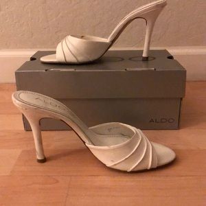 Size 37 Aldo White Heels